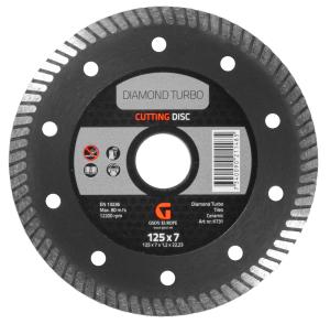 Diamond Turbo Cutting Disc 125 x 7,0 x 1,2 x 22,23 mm. 1-pack
