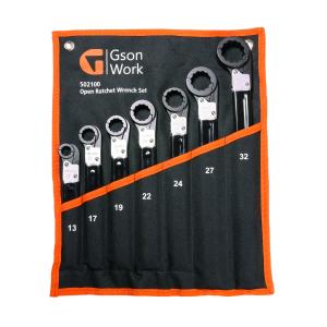 Open Ratchet Wrench Set 7 delar