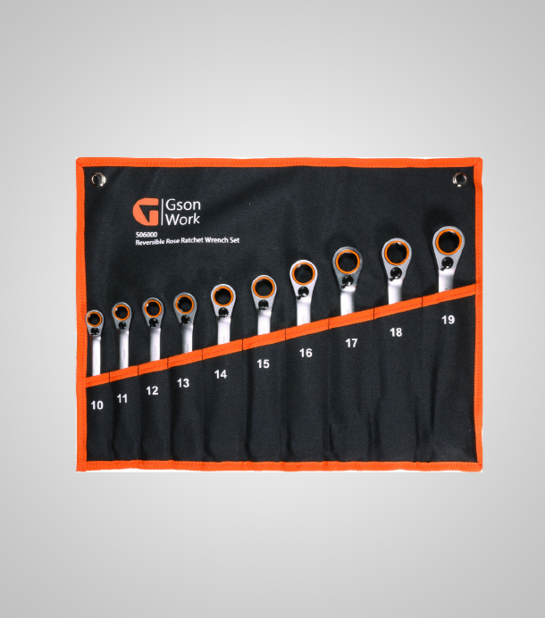 Ringspärrnyckel Omställbar Set 10-19 mm