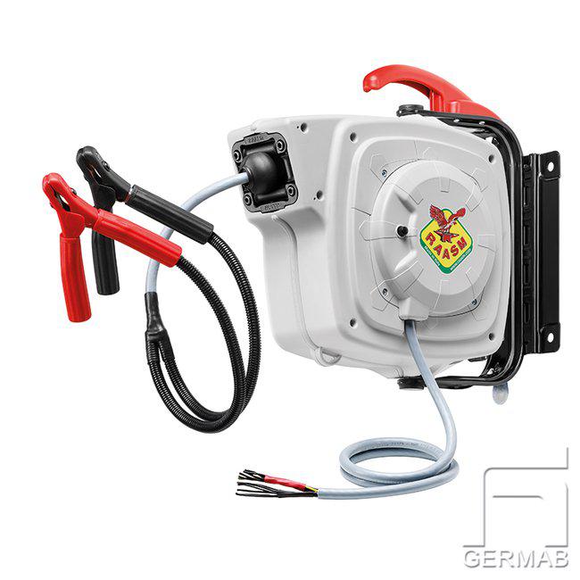 Elkabelupprullare för batteriladdare 9m, 30A 12x1,5-Raasm