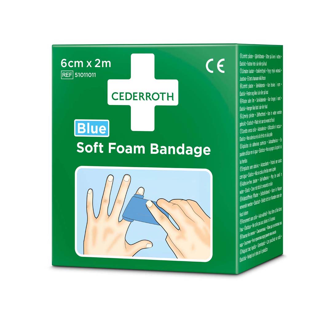 Soft Foam Bandage Blå 6cm x 2m (51011011) -Cederroth