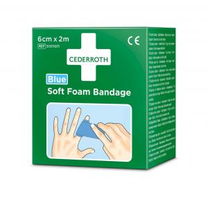 Cederroth (51011011) Soft Foam Bandage Blå 6cm x 2m