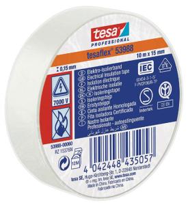 Tesa 53988 Eltejp Flex Vit 15mm x 10m