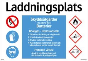 Påbudsskylt Laddningsplats, Truckladdning m fl.