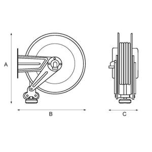 Slangupprullare Luft/Vatten 20m-3/4"-RAASM