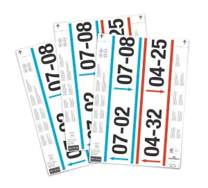 Etiketter till etiketthållare 297 x 74 mm