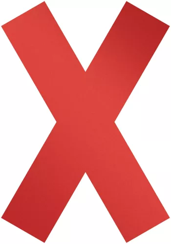 Avspärrningsymbol  "Kryss", borttagbar