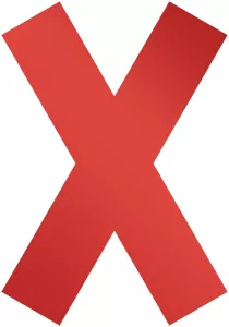 Avspärrningsymbol  "Kryss", borttagbar