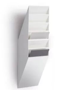 FLEXIBOXX  6 A4 stående brochyrfack – Vit
