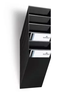 FLEXIBOXX  6 A4 stående brochyrfack – Svart