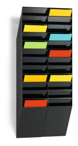 FLEXIBOXX  12 A4 stående brochyrfack – Svart