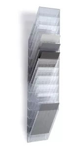 FLEXIBOXX  12 A4 stående brochyrfack – Transparent