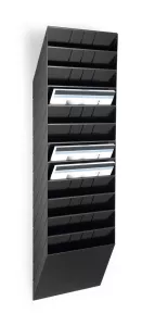 FLEXIBOXX  12 A4 liggande brochyrfack – Svart