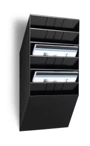 FLEXIBOXX  6 A4 liggande brochyrfack – Svart