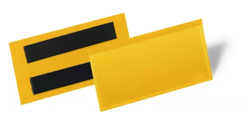 Etiketthållare 100x38 mm magnetisk – Gul