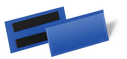 Etiketthållare 100x38 mm magnetisk – Blå