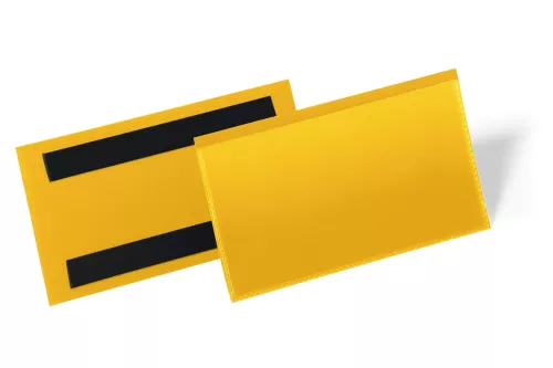 Etiketthållare 150x67 mm magnetisk – Gul