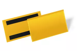 Etiketthållare 150x67 mm magnetisk – Gul