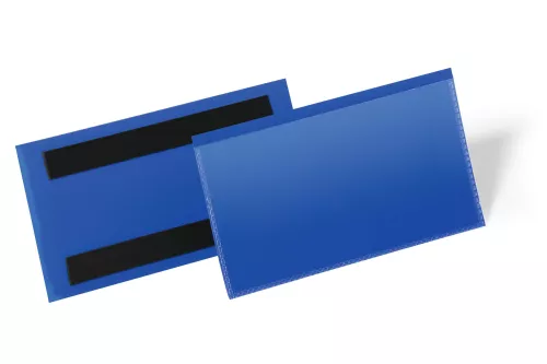 Etiketthållare 150x67 mm magnetisk – Blå