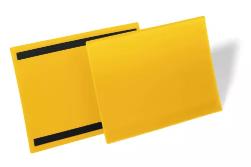 Plastficka A4L magnetisk – Gul
