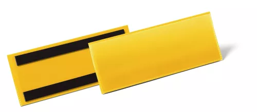 Etiketthållare 1/2 A5L, 210x74 magnetisk – Gul