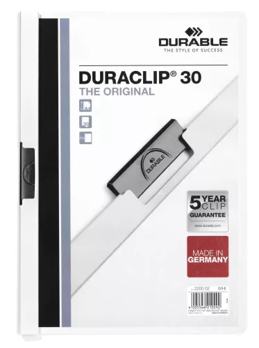 Klämmapp DURACLIP® 30 – Vit