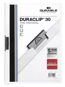 Klämmapp DURACLIP® 30 konsumentfrp – Vit