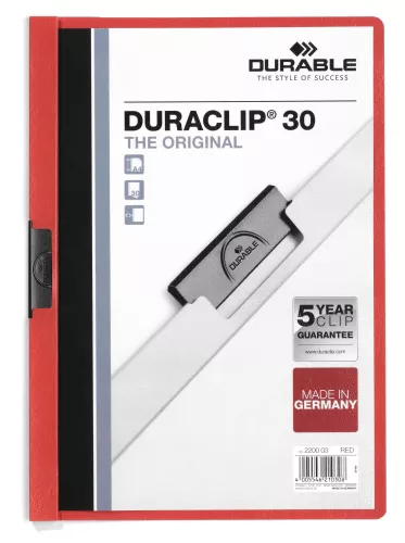Klämmapp DURACLIP® 30 – Röd