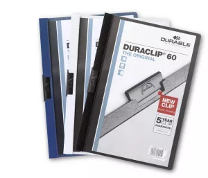 Klämmappa DURACLIP® 60 konsumentfrp – Mörkblå