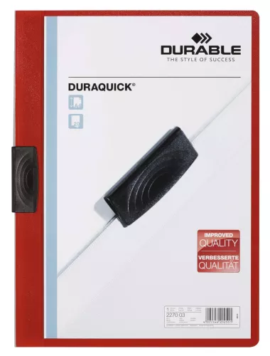 Klämmapp DURAQUICK® 20 A4 – Röd