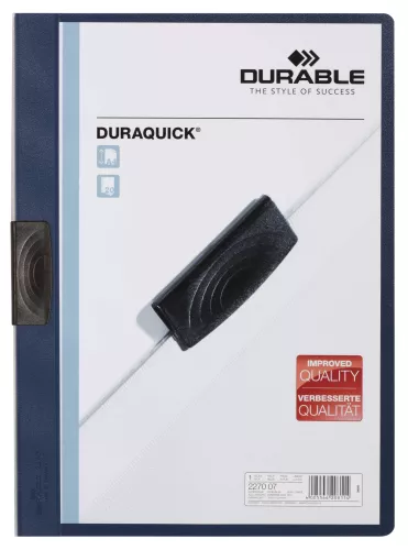 Klämmapp DURAQUICK® 20 A4 – Mörkblå