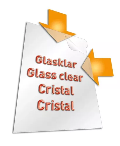 Plastmapp transparent STANDARD A4 glasklar PP frp med 100 st