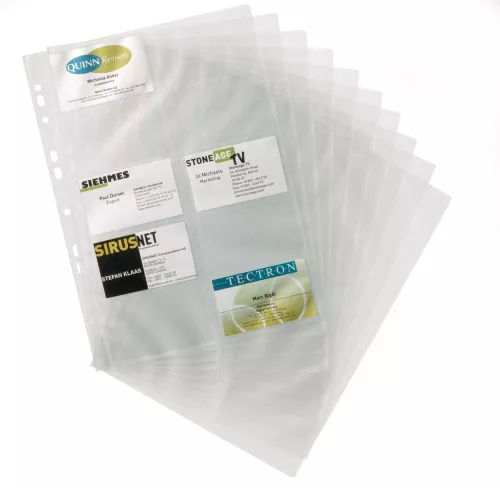 Plastfickor A4 till visitkortspärmar