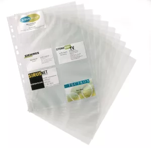 Plastfickor A4 till visitkortspärmar