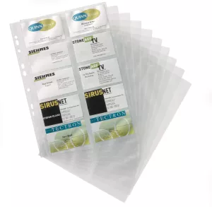 Plastfickor A4 till visitkortspärmar