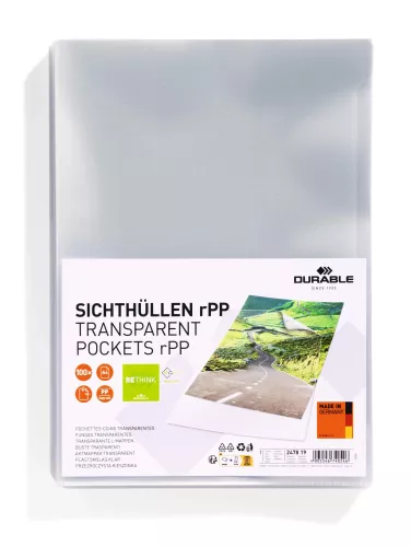 Plastmapp STANDARD A4 rPP 100 st