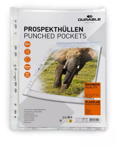 Plastficka för pärm BUSINESS A4 PP 10 st/påse