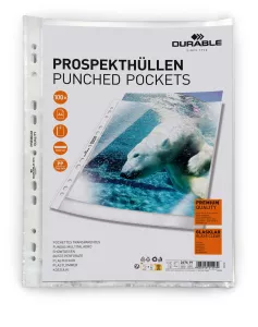 Plastficka för pärm PREMIUM A4 PP 100 st/påse