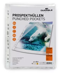 Plastficka för pärm PREMIUM A4 PP 50 st/påse