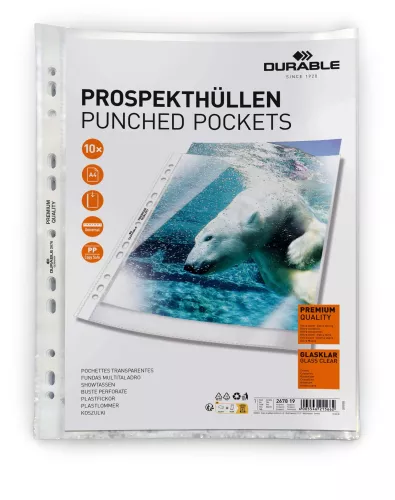 Plastficka för pärm PREMIUM A4 PP 10 st/påse