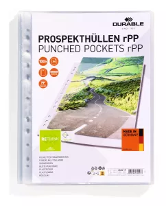 Plastficka för pärm PREMIUM A4 rPP 100 st