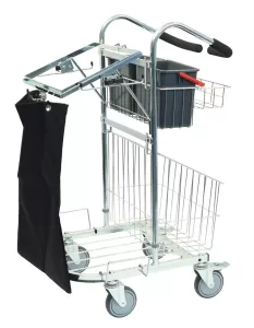 svart säckhållare med handtag