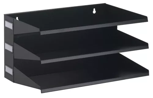 Sorteringsfack av metall,  3 fack – Svart