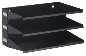 Sorteringsfack av metall,  3 fack – Svart