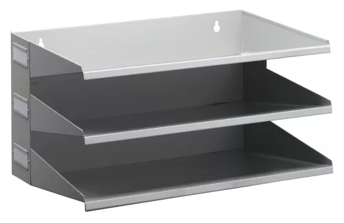 Sorteringsfack av metall,  3 fack – Grå