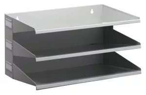 Sorteringsfack av metall,  3 fack – Grå