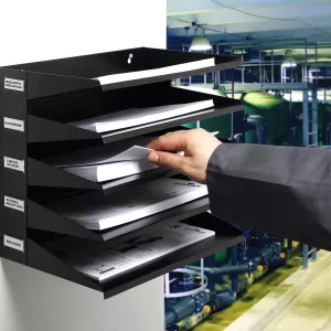 Sorteringsfack av metall,  5 fack – Svart