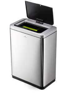 Papperskorg med sensor NO TOUCH DUO 2x20L