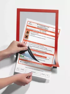 Inforam självhäftande DURAFRAME® A4 konsumentfrp – Röd