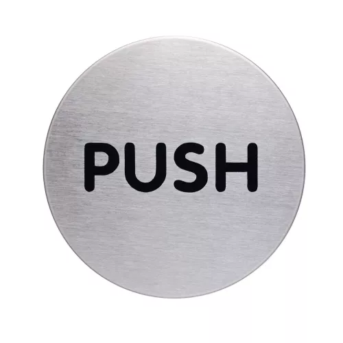 Symbolskylt "PUSH"